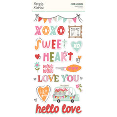 Heartstrings - Simple Stories - Foam Stickers