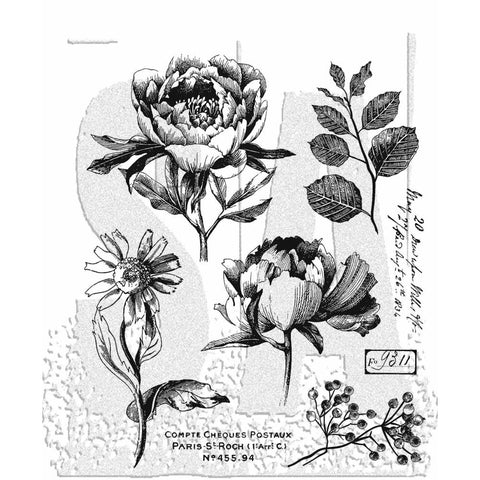 Tim Holtz - Cling Stamps 7"X8.5" -  French Garden