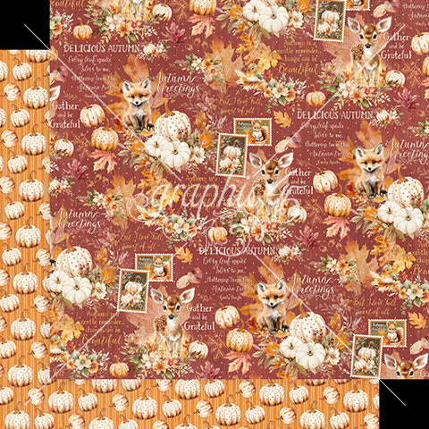 Autumn Greetings - Graphic 45 - Double-Sided Cardstock 12"X12" - Change is Beautiful (6298)