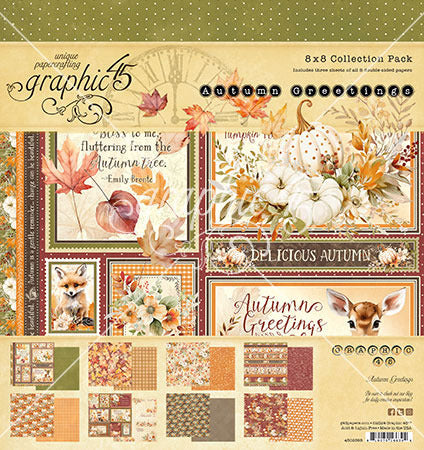 Autumn Greetings - Graphic 45 - 8"x8" Collection Pack (6304)