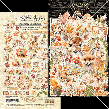 Autumn Greetings - Graphic 45 - Ephemera Set (6342)