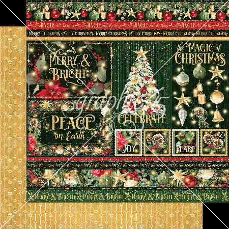 Merry & Bright - Graphic 45 - Double-Sided Cardstock 12"X12" - Celebrate Peace (6434)