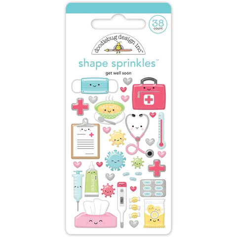 Happy Healing - Doodlebug  - Sprinkles Adhesive Enamel Shapes - Get Well Soon