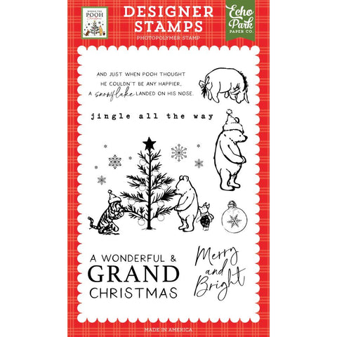 Winnie The Pooh Christmas - Echo Park - Clear Stamps - Grand Christmas (Coordinating)