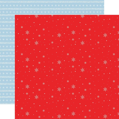 Winnie The Pooh Christmas - Echo Park - Double-Sided Cardstock 12"X12" - Grand Snowflakes