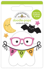 Hey Pumpkin - Doodlebug - Doodle-pops 3D Cardstock Sticker - Halloween Spirit (5695)