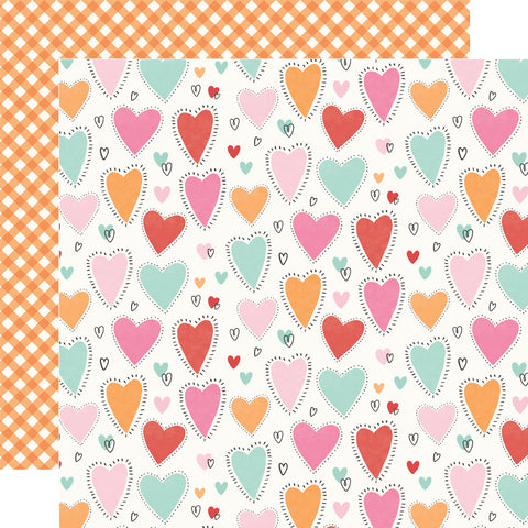 Heartstrings - Simple Stories - Double-Sided Cardstock 12"X12" - Happy Heart Day