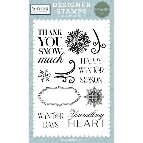 Winter Wonderland - Carta Bella - Clear Stamps - Happy Winter Season