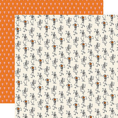 Halloween Fun - Carta Bella - Double-Sided Cardstock 12"X12" - Hey Boo Skeletons