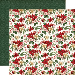 A Vintage Christmas  - Carta Bella - Double-Sided Cardstock 12"X12" - Holiday Floral