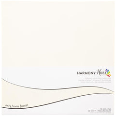 Harmony Hues - 65lb Cardstock 12"X12" 50/Pkg - Ivory (3215)