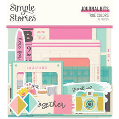 True Colors - Simple Stories - Bits & Pieces Die-Cuts 32/Pkg - Journal