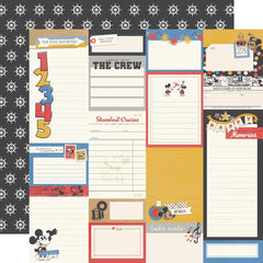 Say Cheese Classic Mouse - Simple Stories - Double-Sided Cardstock 12"X12" - Journal Elements