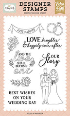 Marry Me - Echo Park - Clear Stamps - Just Married Banner