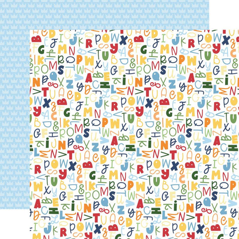 My Little Boy - Echo Park - Double-Sided Cardstock 12"X12" - Learning Letters