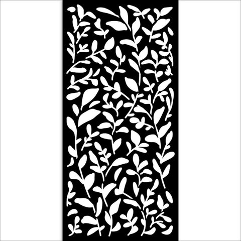 Create Happiness Secret Diary - Stamperia - Thick Stencil 4.8"x 10" - Leaves Pattern (4056)