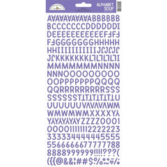 Alphabet Soup - Doodlebug - 6"x12" Puffy Alpha Stickers - Lilac