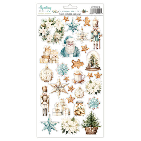 Christmas Blessings - Mintay Papers - 6"x12" Paper Stickers - Elements