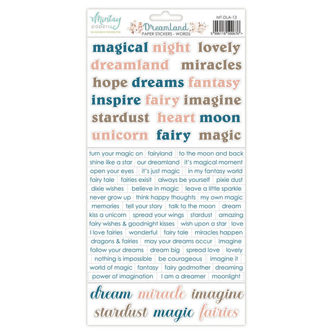 Dreamland - Mintay Papers - 6X12 Paper Stickers - Words (0676)
