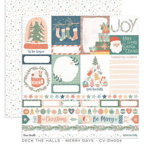 Deck The Halls - Cocoa Vanilla - 12"x12" Double-sided Patterned Paper - Merry Days