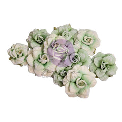 The Home Baker - Prima Marketing - Paper Flowers 10/Pkg - Mint Chip Roses (2744)