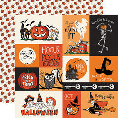 Halloween Fun - Carta Bella - Double-Sided Cardstock 12"X12" - Multi Journaling Cards