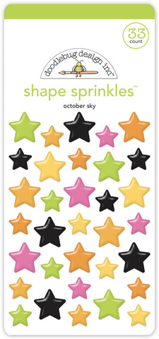 Hey Pumpkin - Doodlebug - Sprinkles Adhesive Enamel Shapes - October Sky (5619)