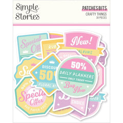 Crafty Things -Simple Stories - Bits & Pieces 30/Pkg - Patches