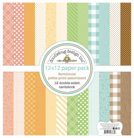 Farmhouse - Doodlebug Designs - 12"x12" Collection Pack - Petite Prints