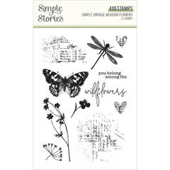 Simple Vintage Meadow Flowers - Simple Stories - Clear Photopolymer Stamps