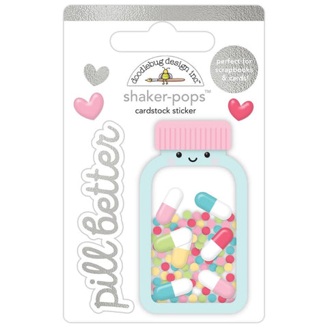 Happy Healing - Doodlebug  - Shaker-Pops 3D Sticker - Pill Better