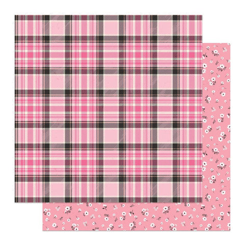 Lil' Boo Thing - PhotoPlay - Double-Sided Cardstock 12"X12" - Pink Plaid