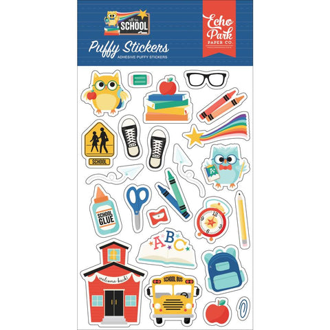 Off To School - Echo Park - Puffy Stickers