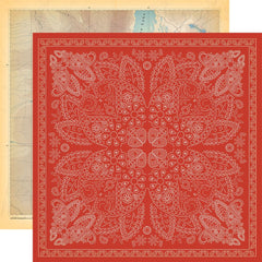 Cowboys - Carta Bella - Double-Sided Cardstock 12"X12" - Red Bandana