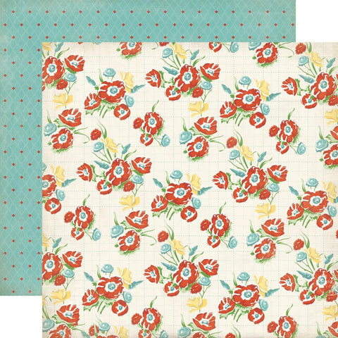 Roll With It - Carta Bella - Double-Sided Cardstock 12"X12" - Roll With It Floral