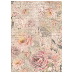 Shabby Rose - Stamperia - A4 Rice Paper - Roses Pattern (4810)