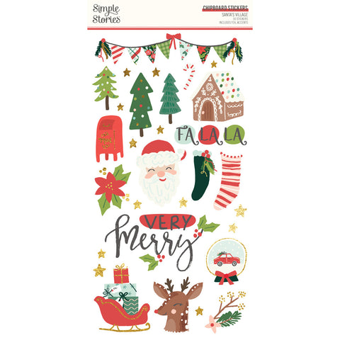 Santa's Village - Simple Stories - 6"X12" Chipboard 30/Pkg (2944)