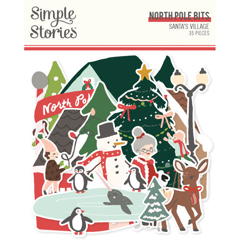 Santa's Village - Simple Stories - Bits & Pieces 35/Pkg - North Pole (3415)