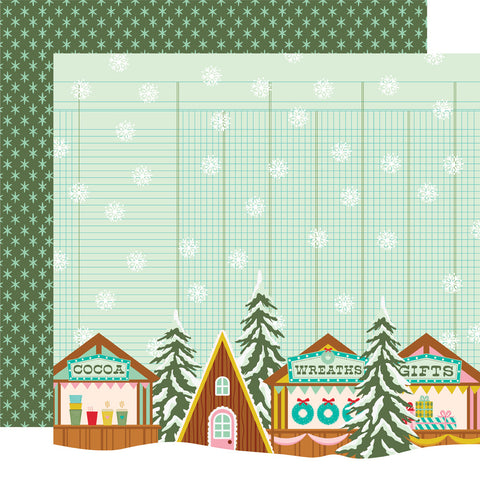 Snow Pine Lodge - Simple Stories - Double-Sided Cardstock 12"X12" - Festive Days (3118)