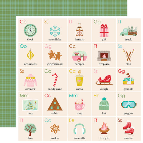 Snow Pine Lodge - Simple Stories - Double-Sided Cardstock 12"X12" - Jolly Good Vibes (3156)