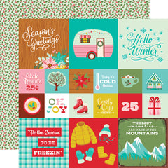 Snow Pine Lodge - Simple Stories - Double-Sided Cardstock 12"X12" - 2"x2"/4"x4" Elements (3217)