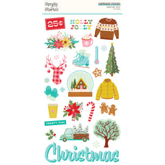 Snow Pine Lodge - Simple Stories - 6"X12" Chipboard Stickers (3255)