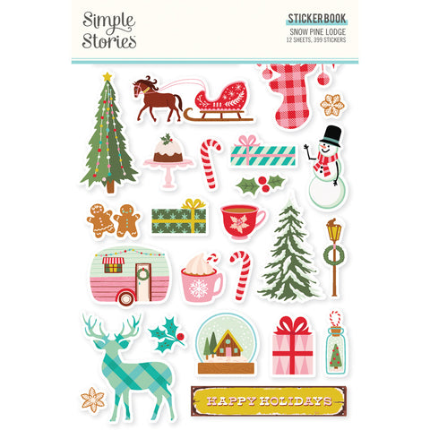 Snow Pine Lodge - Simple Stories - Sticker Book 12/Sheets (3323)