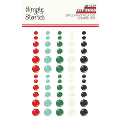 Simple Vintage Holly Jolly - Simple Stories - Enamel Dots - Glossy