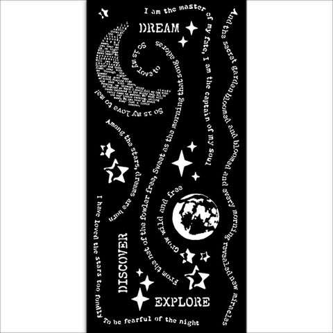 Create Happiness Secret Diary - Stamperia - Thick Stencil 4.8"x 10" - Dream (4063)