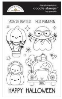 Hey Pumpkin - Doodlebug - Clear Doodle Stamps (5824)