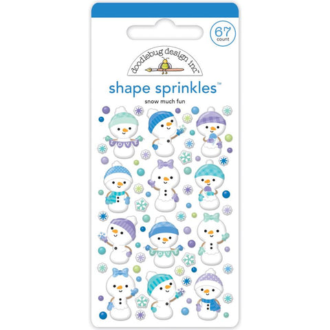 Snow Much Fun - Doodlebug - Sprinkles Adhesive Enamel Shapes - Snow Much Fun (3486)