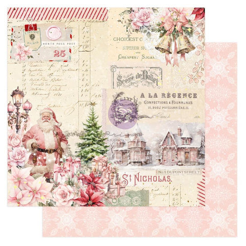 25 & Peppermint - Prima Marketing - Double-Sided Cardstock 12"X12" - St. Nicholas