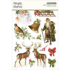 Simple Vintage Yuletide -Simple Stories - Sticker Book 12/Sheets