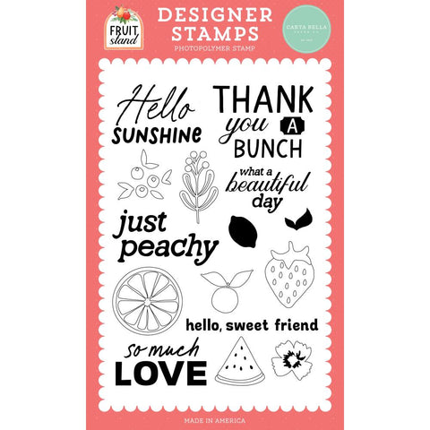 Fruit Stand - Carta Bella - Clear Stamps - Sweet Friend